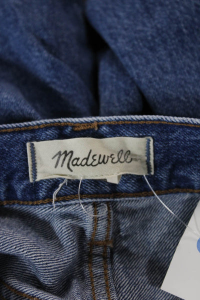 Madewell Women Straight Jeans Blue Mid Rise Button Inseam 26 Size 23
