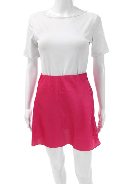 J Crew Womens Mini Skirt Pink Polyester Size 2XS