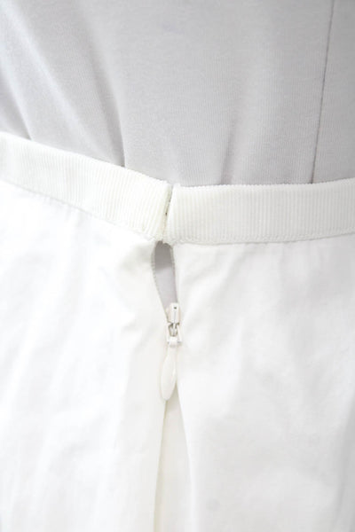 J Crew Women Skater Skirt White Ombre Cotton Zip Spring Size 2XS