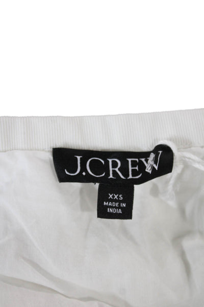 J Crew Women Skater Skirt White Ombre Cotton Zip Spring Size 2XS