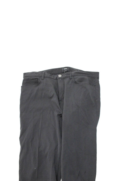 Theory Mens Gray Cotton Chino Pants Button Closure Size 38