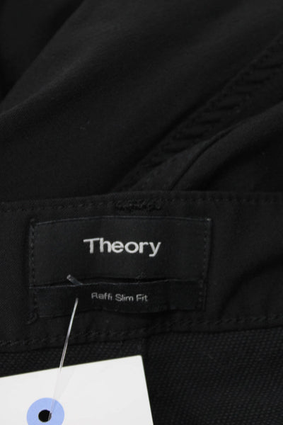 Theory Mens Gray Cotton Chino Pants Button Closure Size 38
