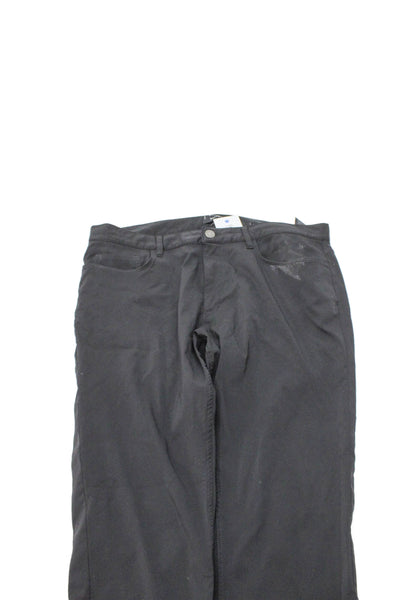 Theory Mens Chino Pants Black Button Closure Inseam 28 Size 38