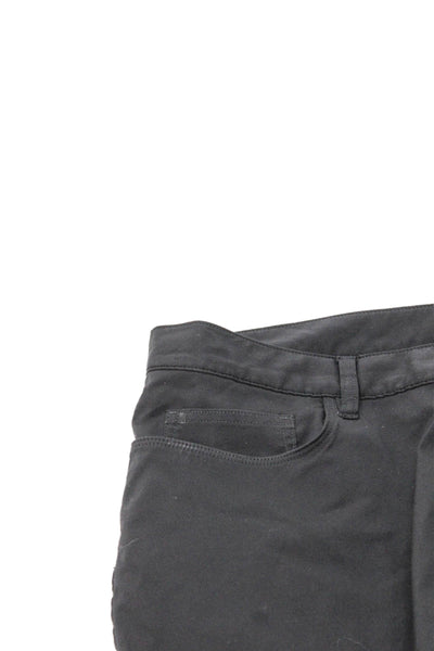 Theory Mens Chino Pants Black Button Closure Inseam 28 Size 38