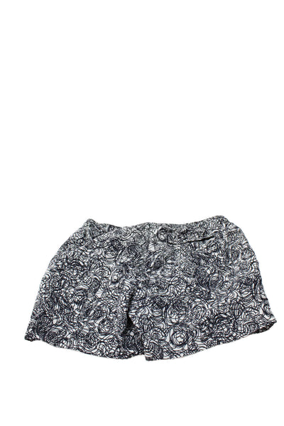 ONIA Mens Drawstring Abstract Swim Trunks Black White Size Extra Large