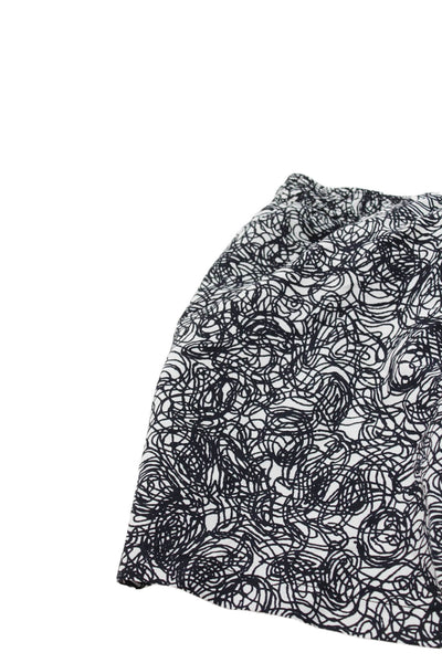 ONIA Mens Drawstring Abstract Swim Trunks Black White Size Extra Large
