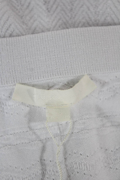 Jonathan Simkhai Womens Mini Geometric White Skirt Size XS
