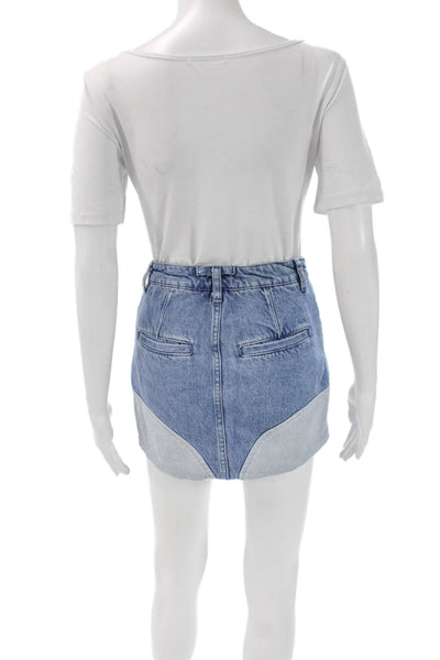 Triarchy Women Mini Denim Skirt Blue Button Size 25