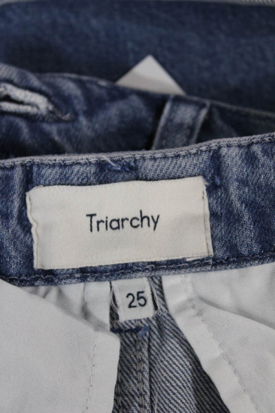 Triarchy Women Mini Denim Skirt Blue Button Size 25