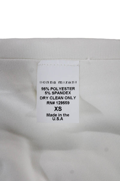 Donna Mizani Womens Straight Pencil Skirt White Quilted Polyester Size XS