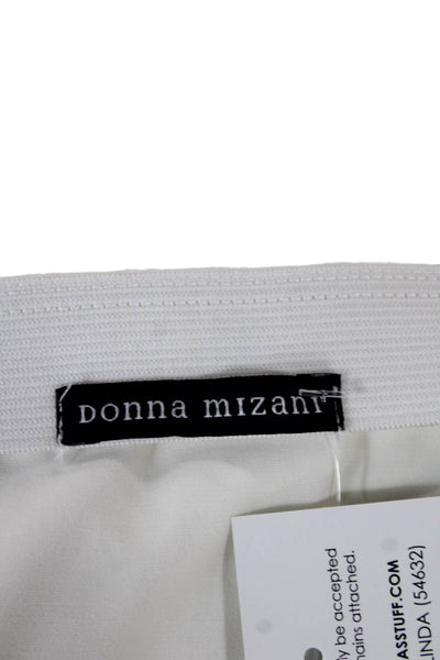 Donna Mizani Womens Straight Pencil Skirt White Quilted Polyester Size XS