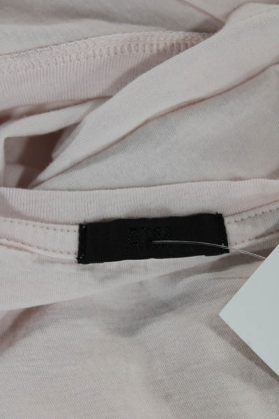 ATM Womens Cropped Pink Cotton Tank Pullover Crew Neck Sleeveless Size S