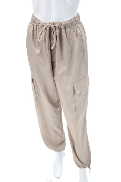 Pistola Womens Cargo Pants Beige Drawstring Polyester Size M