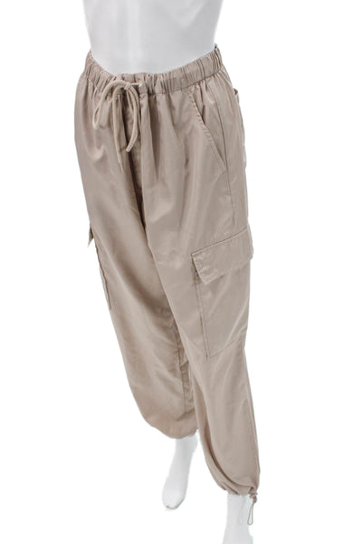 Pistola Womens Cargo Pants Beige Drawstring Polyester Size M