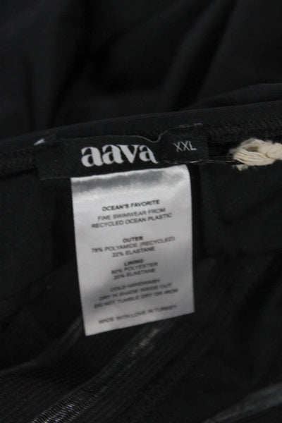Aava Womens One Piece Swimwear Black Polyamide Size 2XL