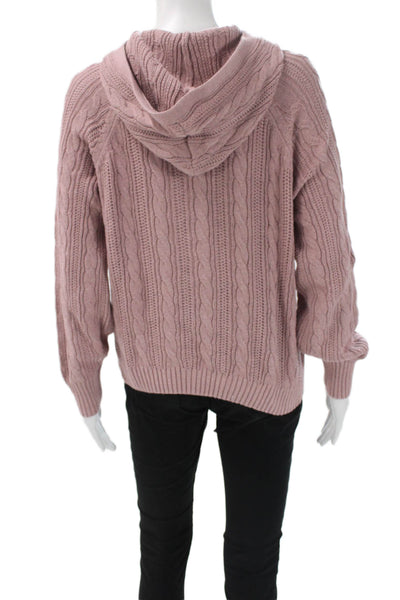 Pink Rose Teens Pullover Sweater Henley Long Sleeve Polyester Size M