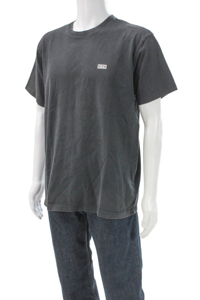 Kith Mens T-Shirt Gray Cotton Crew Neck Short Sleeve Size L