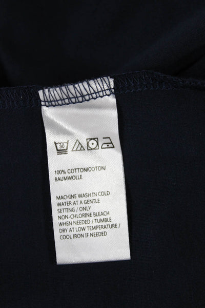 Saks Fifth Avenue Men Blue Cotton T-Shirt Short Sleeve Size XL