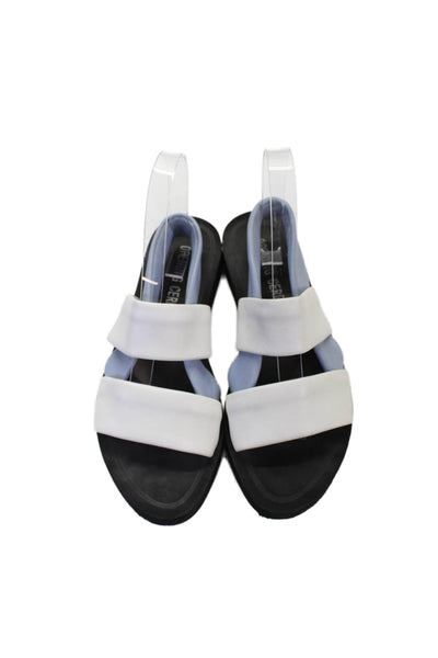 Opening Ceremony Womens Chunky Strap Slingback Sandals White Size 8
