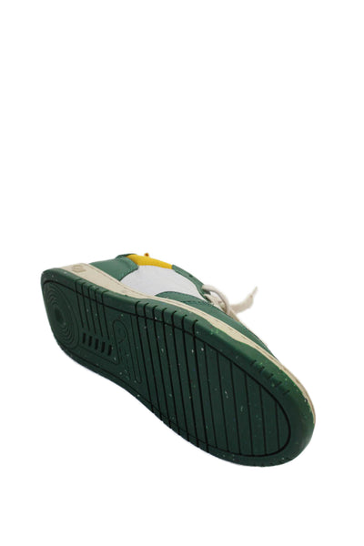 Oncept Womens Leather Colorblock Sneakers Green Size 7