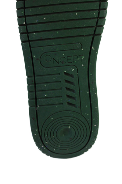 Oncept Womens Leather Colorblock Sneakers Green Size 7
