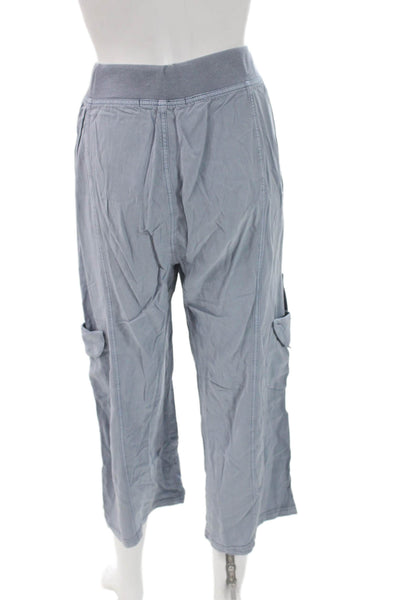 Wearables Women Capri Pants Blue Drawstring Size M