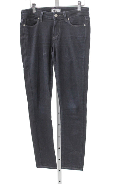 Paige Womens Skinny Jeans Blue Low Rise Stretch Size 28