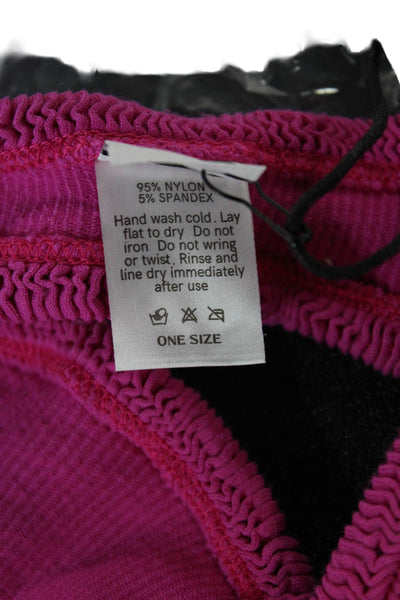 elysiian Womens Pink Nylon Solid Bikini Size One Size