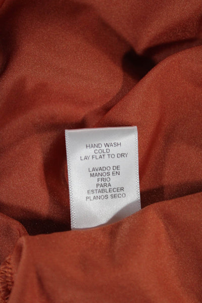 Dippin Daisys Women Orange Solid Nylon Bikini Size S