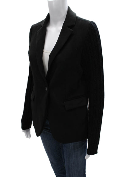 Splendid Womens Black Basic Blazer Button Closure Long Sleeve Size XS