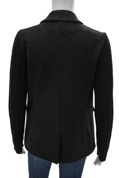 Splendid Womens Black Basic Blazer Button Closure Long Sleeve Size XS