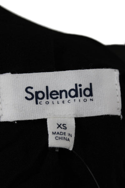 Splendid Womens Black Basic Blazer Button Closure Long Sleeve Size XS
