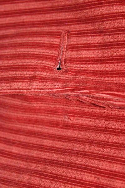 Frame Womens Striped Red Cotton Blazer Button Long Sleeve Size 2