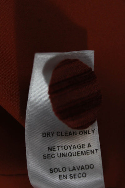 Frame Womens Striped Red Cotton Blazer Button Long Sleeve Size 2