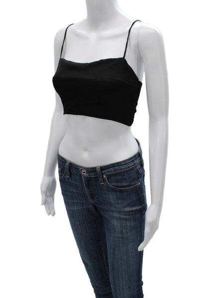 Stillwater Women Black Sleeveless Camisole Square Neck 100% Viscose Size S
