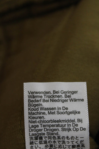 J Crew Womens Green Cotton Pants Petite 28 Inseam Size 27