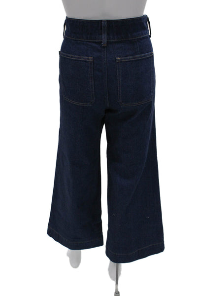 J Crew Womens Cropped Blue Jeans Size 26