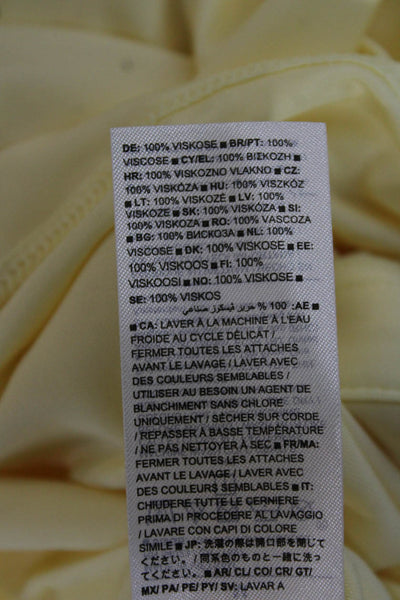 Banana Republic Womens Button-Up Collared Rayon Yellow Long Sleeve Size M
