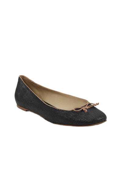 Jack Rogers Womens Rattan Kenlyn Ballet Flats Shoes Black Size 9.5M