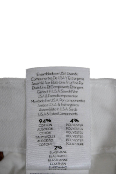 Mother Womens Flared White Cotton Jeans Size 24