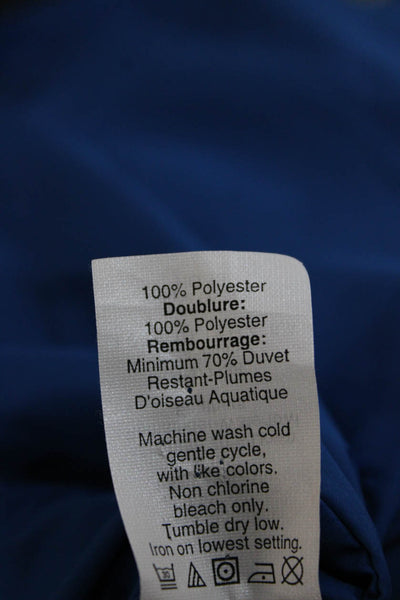J Crew Womens Puffer Jacket Blue Long Sleeve Size 2XS