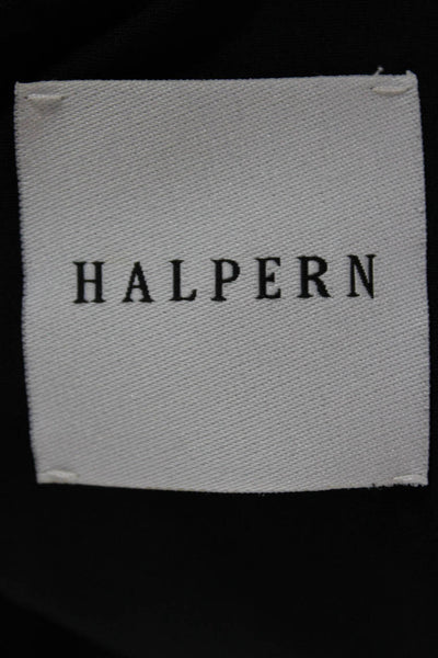 Halpern Women Black Animal Print Straight Pencil Skirt Polyester Zip Size 36
