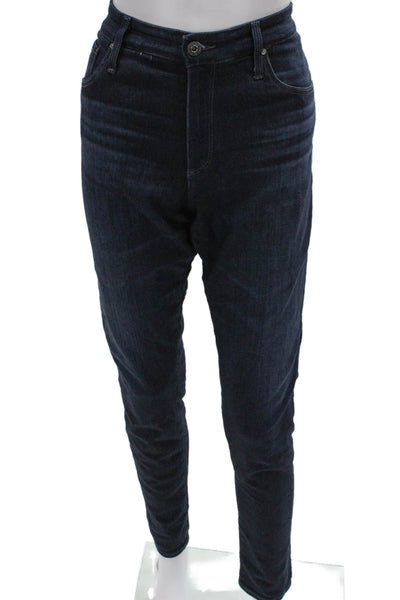 AG Adriano Goldschmied Womens Skinny Jeans Blue Viscose High Rise Size 30