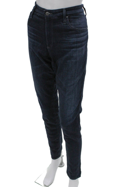 AG Adriano Goldschmied Womens Skinny Jeans Blue Viscose High Rise Size 30