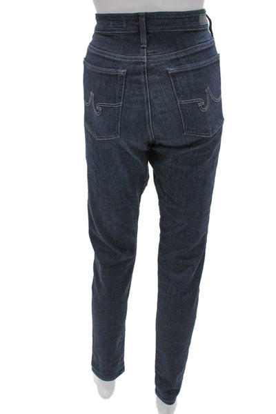 AG Adriano Goldschmied Womens Skinny Jeans Blue Viscose High Rise Size 30
