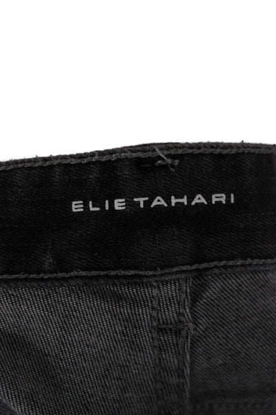 Elie Tahari Women Skinny High Rise Gray Animal Print Cotton Blend Jeans Size 31