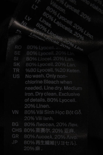 COS Women Dress Pants Black Lyocell Zip Inseam 28 Size 14