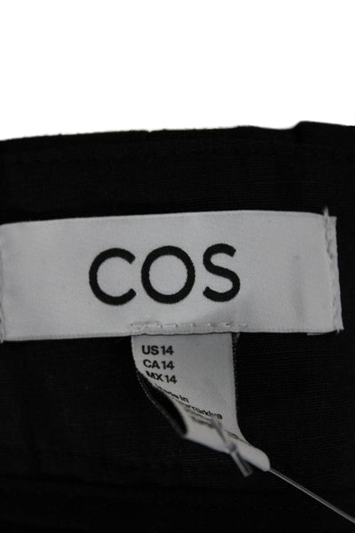 COS Women Dress Pants Black Lyocell Zip Inseam 28 Size 14