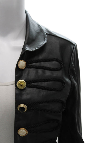 Making The Cut Women Military Jacket Black Long Sleeve Size XS