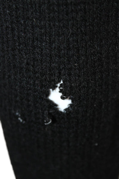 Max Mara Women Wool Shrug Sweater Collared Long Sleeve Black Size S